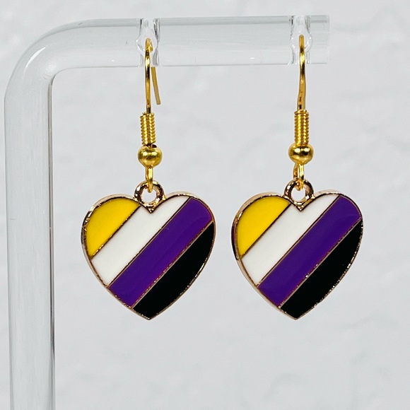 Hand Crafted Jewelry - Multicolor Heart Earrings
